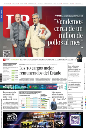 Cover of La Republica (Colombia)