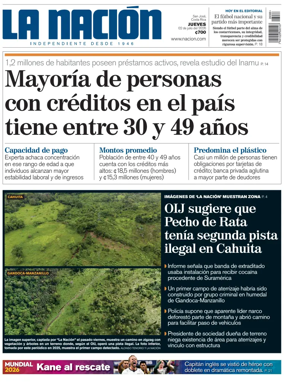 Cover of La Nacion (Costa Rica)