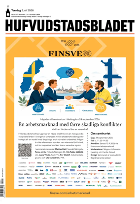 Cover of Hufvudstadsbladet