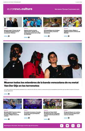 Cover of Euronews Culture and Sport (Spanish) Compiled Edition