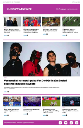 Cover of Euronews Culture and Sport (Turkish) Compiled Edition