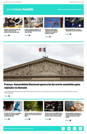 Cover of Euronews Health (Portuguese)