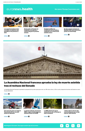 Cover of Euronews Health (Spanish) Compiled Edition