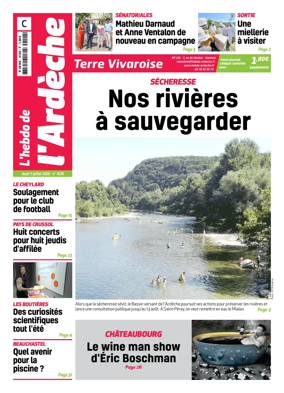 Cover of L'Hebdo de l'Ardeche – edition centre