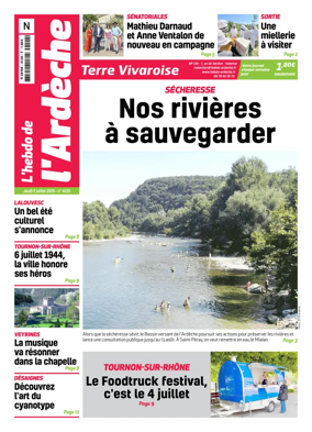 Cover of L'Hebdo de l'Ardeche – edition Nord