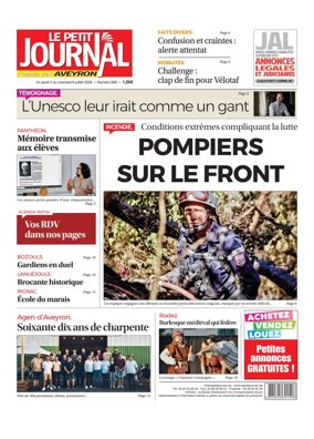 Cover of Le Petit Journal - L'hebdo local de l'Aveyron