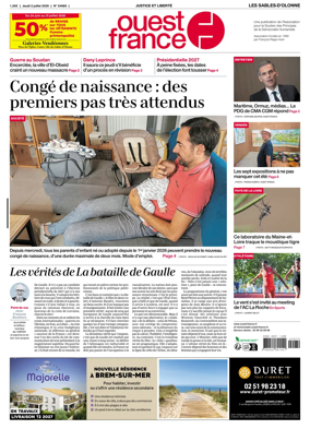Cover of Ouest France (Les Sables-d'Olonne)