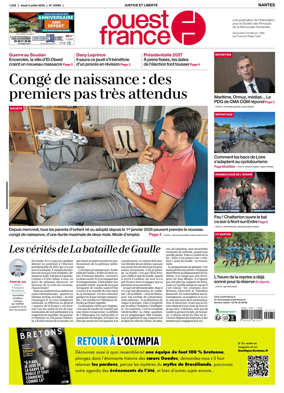 Cover of Ouest France (Nantes)