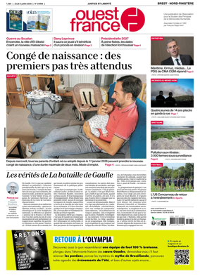 Cover of Ouest France (Nord-Finistere)
