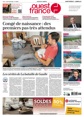 Cover of Ouest-France (Saint-Brieuc Lamballe)