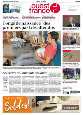 Cover of Ouest France (Sarthe)