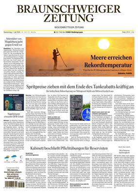 Cover of Braunschweiger Zeitung (Braunschweig)