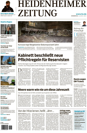 Cover of Heidenheimer Zeitung