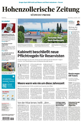 Cover of Hohenzollerische Zeitung