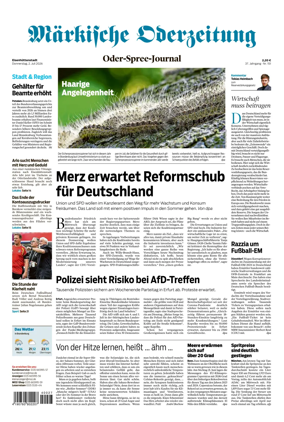 Cover of Markische Oderzeitung Eisenhuttenstadt