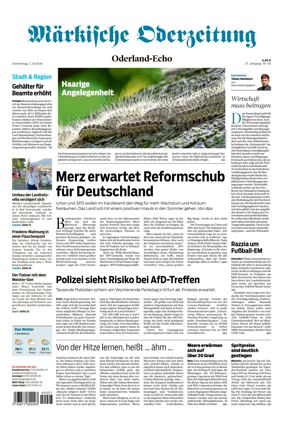 Cover of Markische Oderzeitung Oderland-Echo