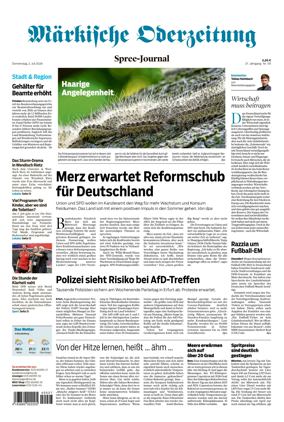 Cover of Markische Oderzeitung Spree-Journal