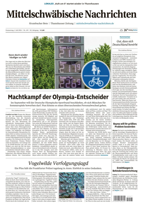 Cover of Mittelschwaebische Nachrichten