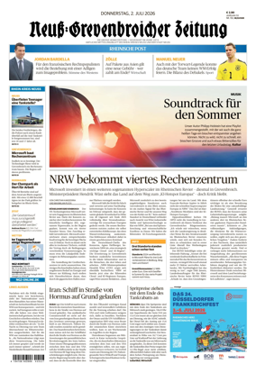 Cover of Neuss-Grevenbroicher Zeitung Neuss