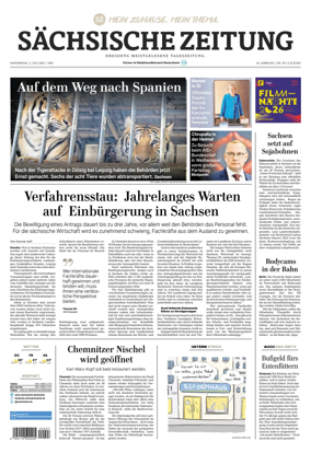 Cover of Sachsische Zeitung (Dresden)