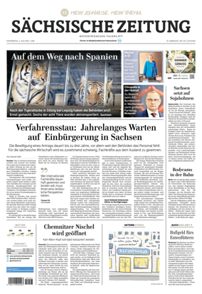 Cover of Sachsische Zeitung (Hoyerswerda)