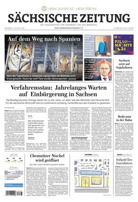 Cover of Sachsische Zeitung (Rodertal)
