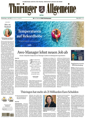 Cover of Thuringer Allgemeine (Gotha)