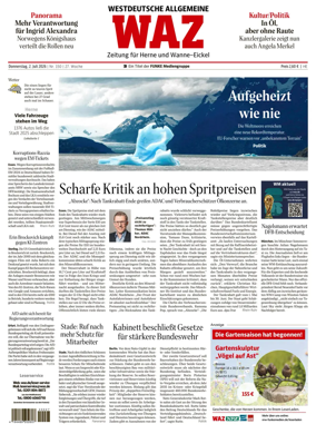 Cover of Westdeutsche Allgemeine Zeitung (Herne)