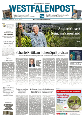 Cover of Westfalenpost (Menden)