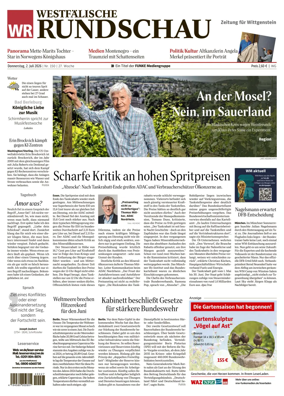 Cover of Westfalische Rundschau (Bad Berleburg Wittgenstein)