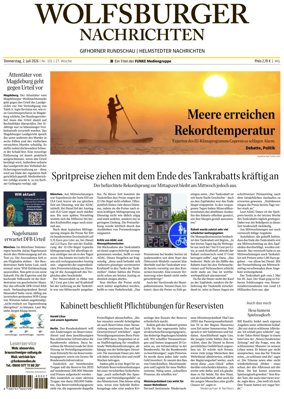 Cover of Wolfsburger Nachrichten (Wolfsburg-Gifhorn)