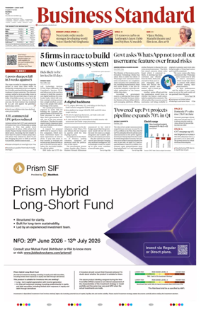 Cover of Business Standard