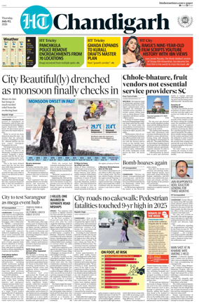 Cover of Hindustan Times (Chandigarh) - Live