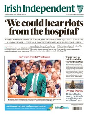 Cover of Irish Independent