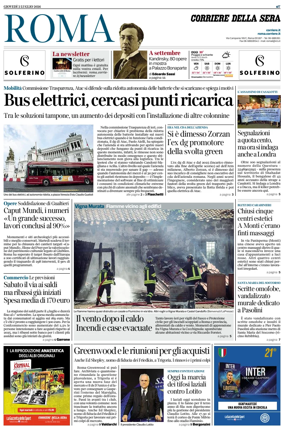 Cover of Corriere della Sera (Roma)