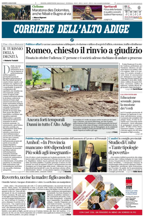 Cover of Corriere dell'Alto Adige
