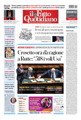 Cover of Il Fatto Quotidiano