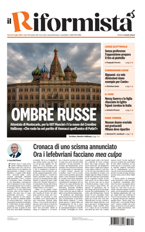 Cover of Il Riformista (Italy)