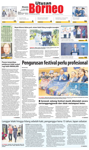 Cover of Utusan Borneo (Sarawak)