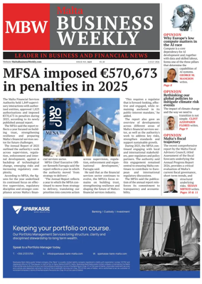 Cover of The Malta Business Weekly