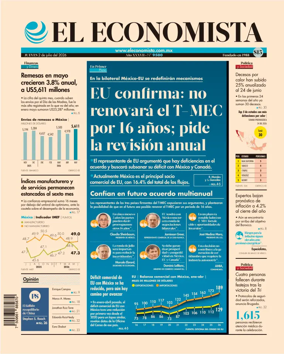 Cover of El Economista (Mexico)