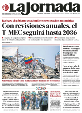Cover of La Jornada