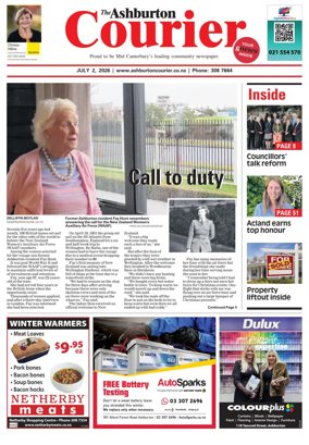 Cover of Ashburton Courier