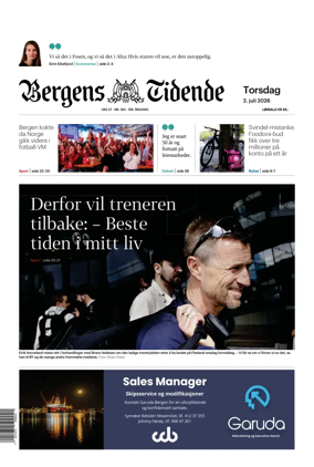 Cover of Bergens Tidende