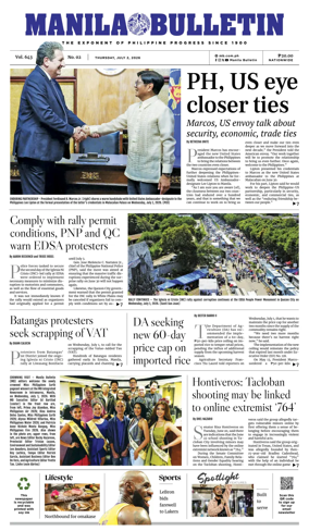 Cover of Manila Bulletin