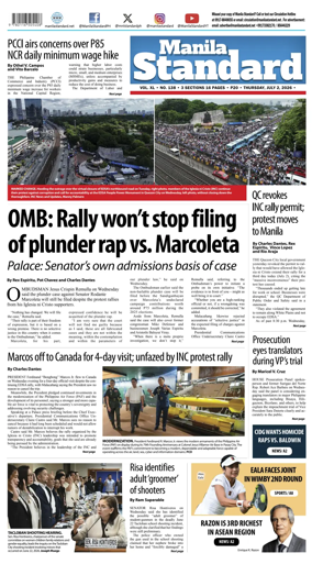 Cover of Manila Standard