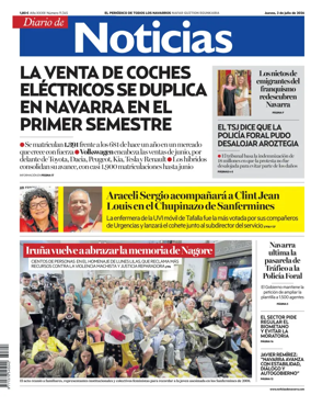 Cover of Diario de Noticias (Spain)