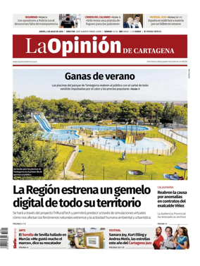 Cover of La Opinion de Murcia (Cartagena)