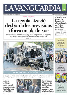 Cover of La Vanguardia (Catala)