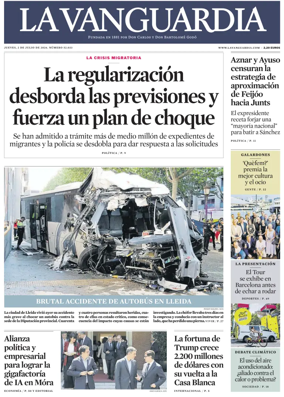 Cover of La Vanguardia